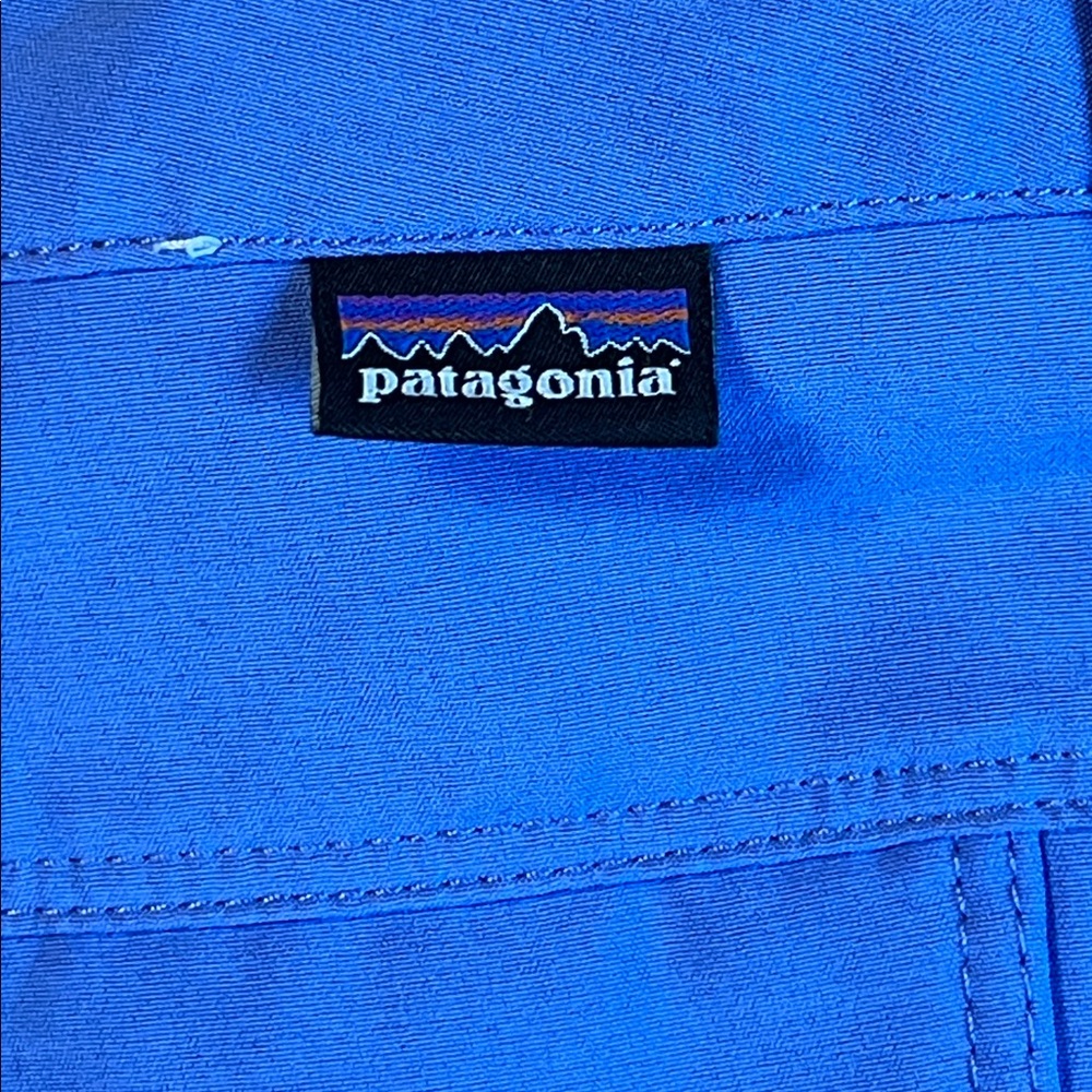 Patagonia Women's Happy Hike Periwinkle Blue Shorts Size 14 - Picture 7 of 12